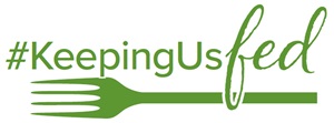 #KeepingUsFed hashtag logo - campaign by Farm Credit Illinois